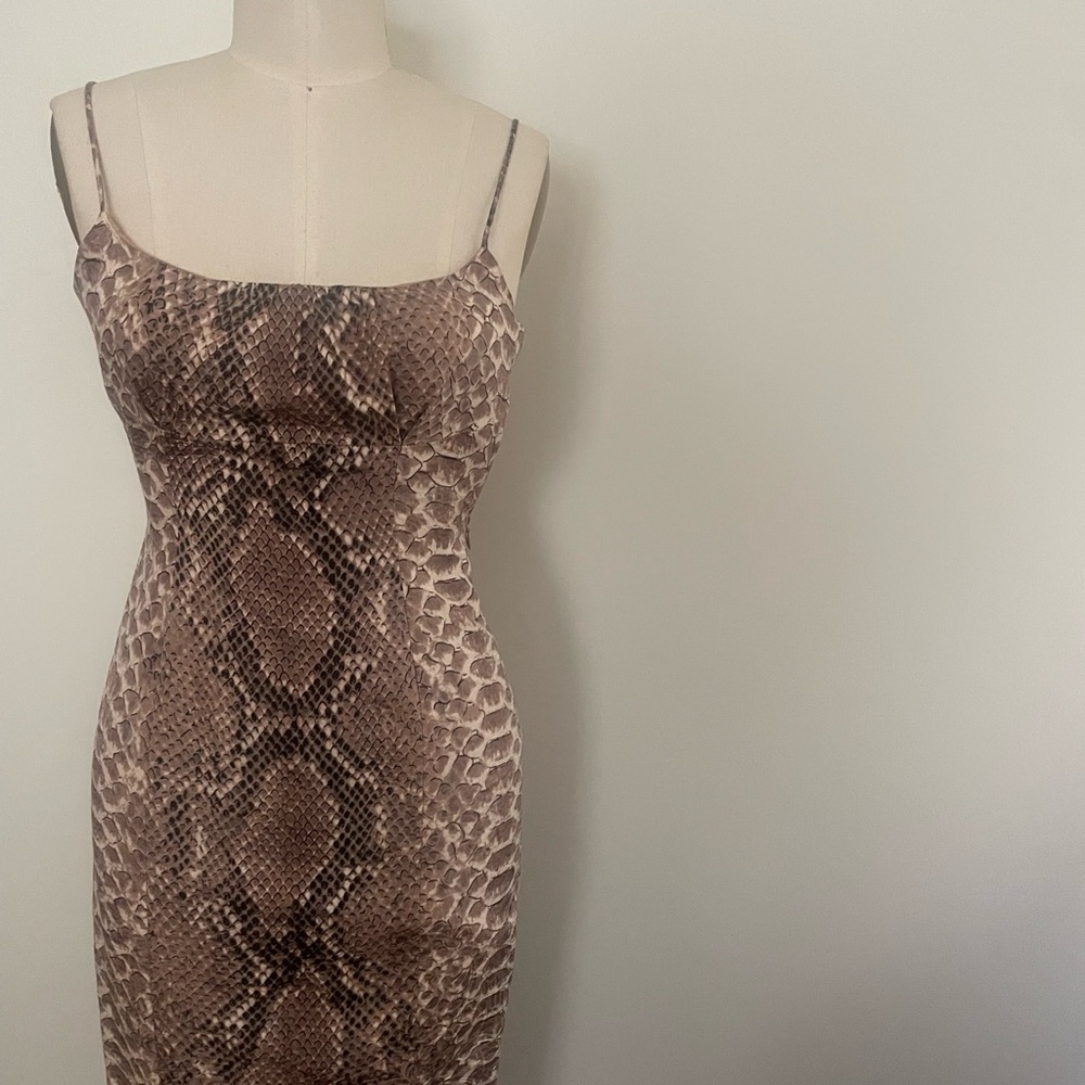 Vintage Tracy Reese Cocktail Snake Print Dress